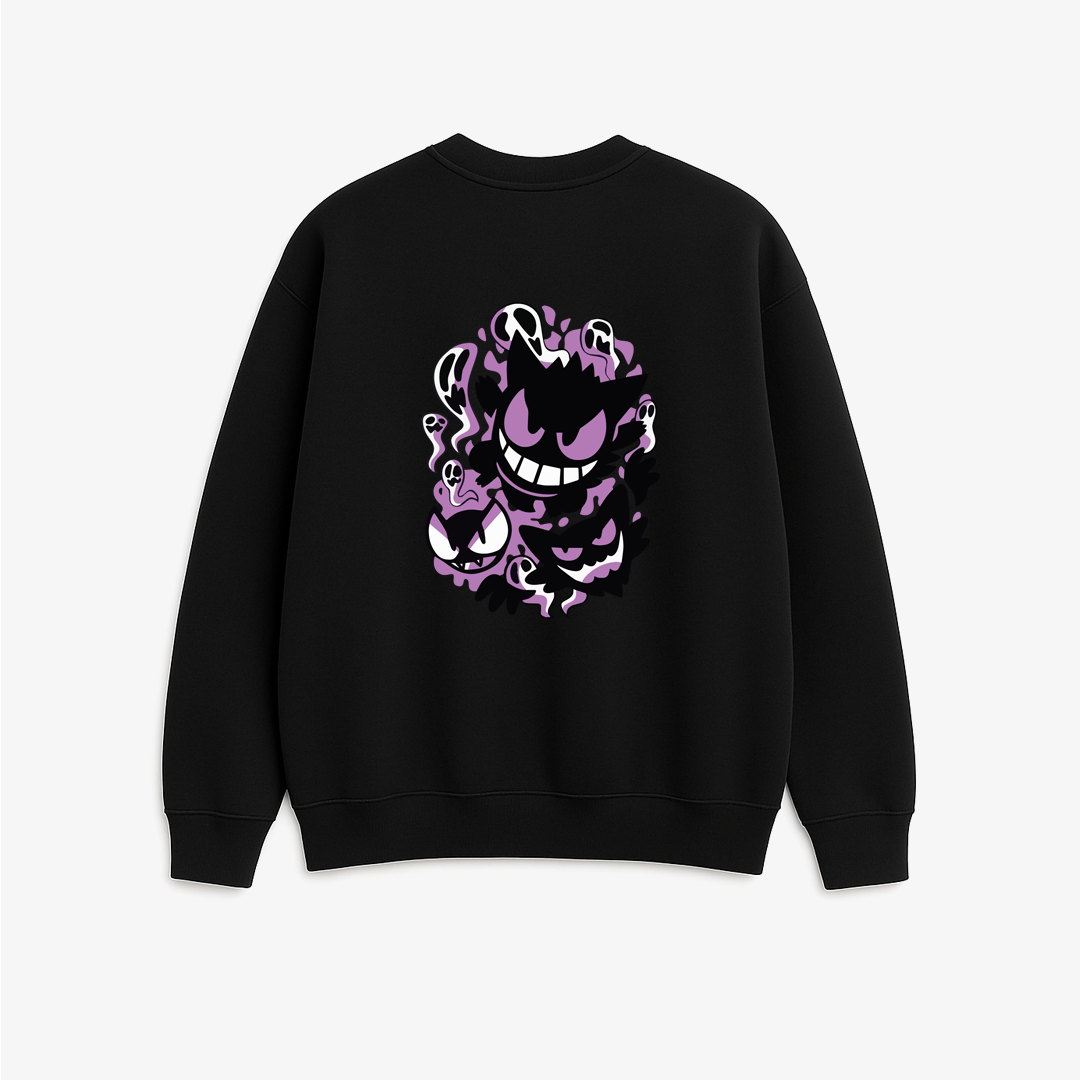 Gengar Pokemon - Printed Oversized Sweatshirt